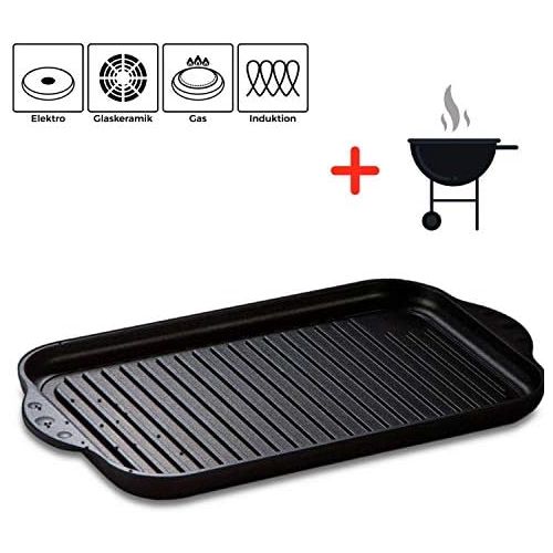  Lieblingspfanne handmade in germany Lieblingspfanne - Grillpfanne antihaftbeschichtete Aluminium Guss Antihaft fuer Herd und Aussengrill, handgegossen in Deutschland! 28 x 28 cm