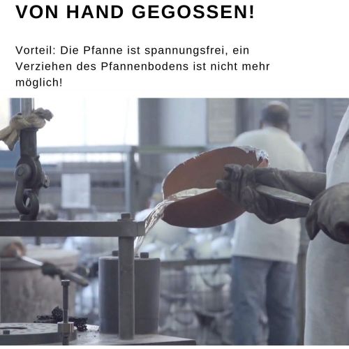  Lieblingspfanne handmade in germany Lieblingspfanne - Wok - Wokpfanne 32cm mit Glasdeckel Aluminium Guss Antihaft Beschichtung INDUKTION handgegossen in Deutschland!