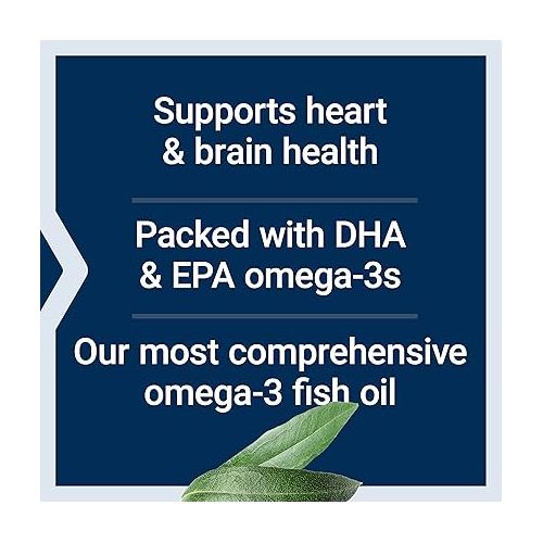  Life Extension Super Omega-3 Plus EPA/DHA Fish Oil, Sesame Lignans, Olive Extract, Krill & Astaxanthin - Heart, Brain & Joint Health Support - Gluten-Free, Non-GMO - 120 Softgels