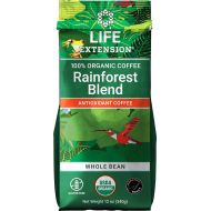 Life Extension Rainforest Blend (Whole Bean) Coffee, Natural, 12 Ounce