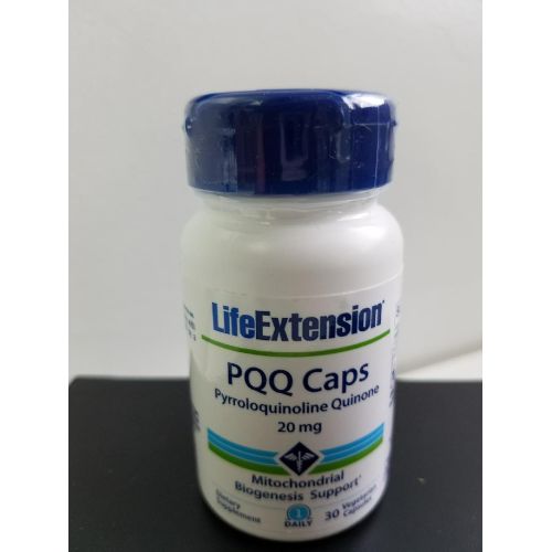  Life Extension PQQ Caps, Pyrroloquinoline Quinone, 20 milligrams 30 Vegetarian Capsules. Pack of 3 Bottles.