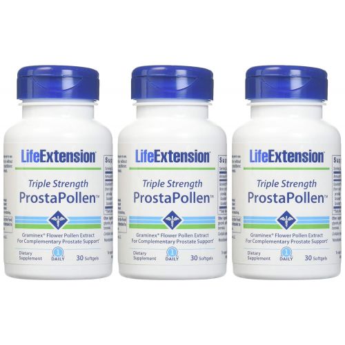  Life Extension Triple Strength ProstaPollen 30 softgels-Pack-3