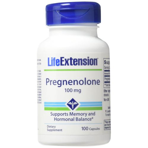  Life Extension Pregnenolone 100 Mg 100 Caps 2-Pack (200 Count)