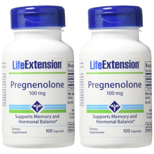  Life Extension Pregnenolone 100 Mg 100 Caps 2-Pack (200 Count)