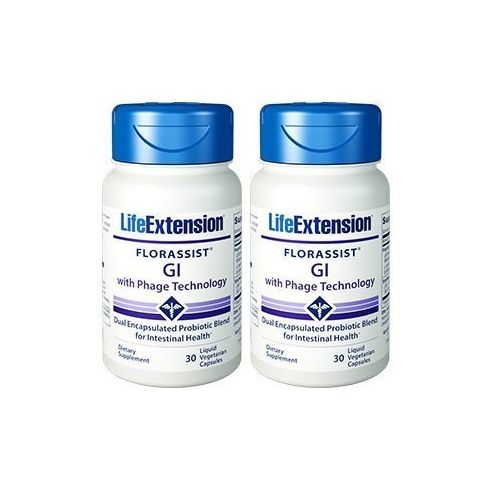  Life Extension FLORASSIST GI with Phage Technology (60 Liquid Capsules)