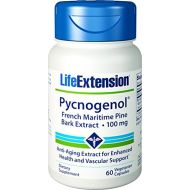 Life Extension Pycnogenol French Maritime Pine Bark Extract Vegetarian Capsules, 60 Count
