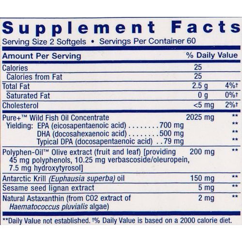  Life Extension Super Omega 3 Plus EPADHA with Sesame Lignans, Olive Extract, Krill and Astaxanthin 120 ct, 2 Pack