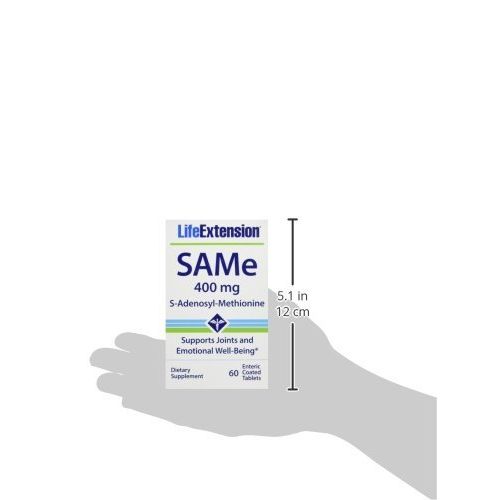  Life Extension SAMe (S-Adenosyl-Methionine) 400 mg 60 Enteric Coated Tablets