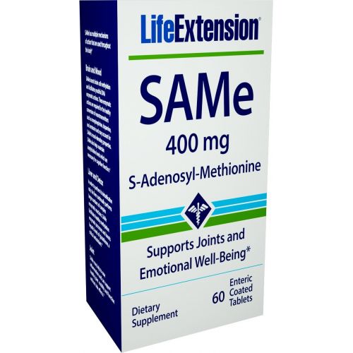  Life Extension SAMe (S-Adenosyl-Methionine) 400 mg 60 Enteric Coated Tablets