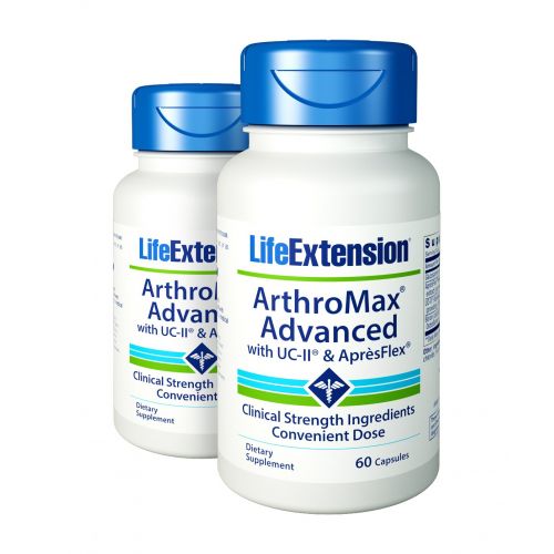  Life Extension Arthromax Advanced with UC II and ApresFlex, 60 Capsules, (Pack of 2)