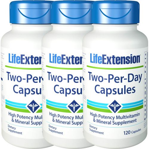  Life Extension Two-Per-Day Capsules 120 Capsules - 3-Pak