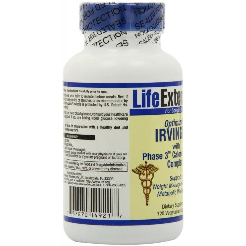  Life Extension Optimized Irvingia with Phase 3 Calorie Control Complex 120 V caps