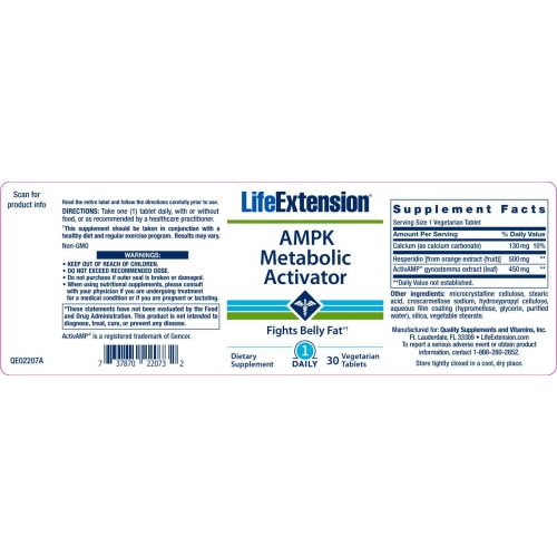  Life Extension AMPK Metabolic Activator, 30 Vegetarian Tablets (2 Pack)