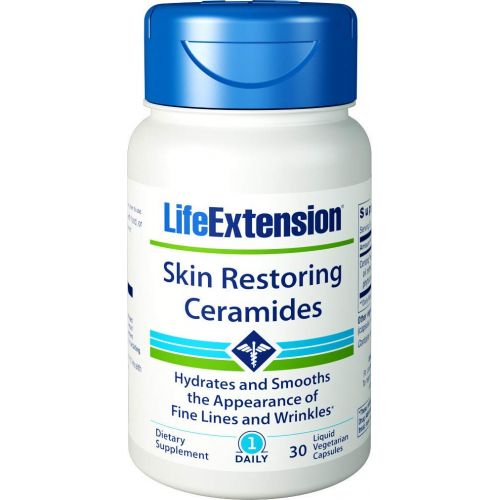  Life Extension Skin Restoring Ceramides, 30 Capsules (Pack of 3)