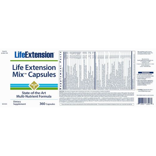  Life Extension Mix (Multi-Vitamin), 360 Capsules