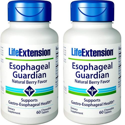  Life Extension Esophageal Guardian 60 chewable Tablets-Pack-2