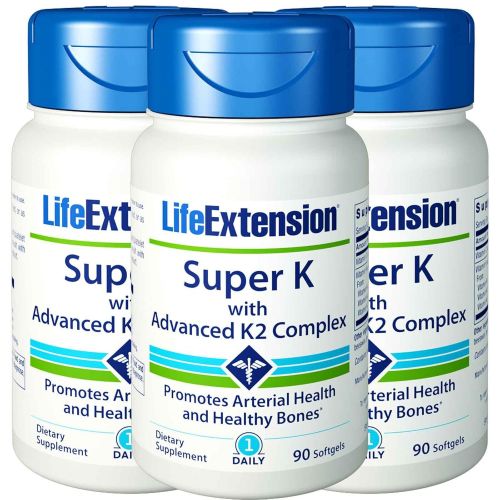  Life Extension Super K with Advanced K2 Complex Softgels, 90 Softgels (3 Pack)