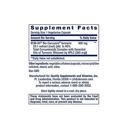  Life Extension - Super Bio-Curcumin - 400 Mg - 60 Vcaps (Pack of 3)