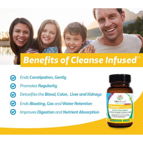  Life Infused Cleanse Infused A Gentle, Yet Powerful Colon Cleanser Powered by Oxygenated Magnesium, Premium Herbs and Enzymes. Vegan. 90 Capsules.