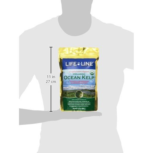  Life Line Pet Nutrition Organic Ocean Kelp Supplement for Skin & Coat, Digestion, Teeth & Gums in Dogs & Cats, 8-Ounce