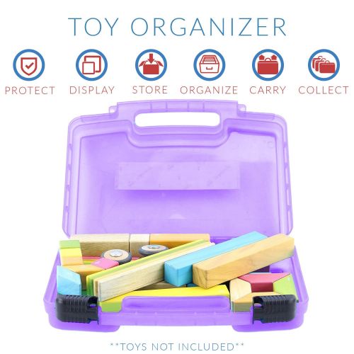  Life Made Better Magnetic Blocks Case, Toy Storage Carrying Box. Figures Playset Organizer. Accessories for Kids by LMB