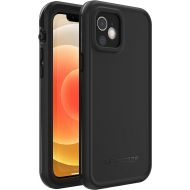 LifeProof Fre Case for iPhone 12, Waterproof (IP68), Shockproof, Dirtproof, Drop Proof to 2 Meters, Sleek and Slim Protective Case with Built in Screen Protector, Black