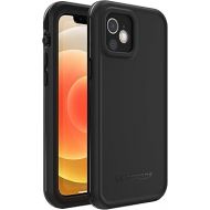 LifeProof Fre Case for iPhone 12, Waterproof (IP68), Shockproof, Dirtproof, Drop Proof to 2 Meters, Sleek and Slim Protective Case with Built in Screen Protector, Black