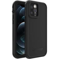 LifeProof iPhone 12 Pro FR? Series Case - BLACK, waterproof IP68, built-in screen protector, port cover protection, snaps to MagSafe