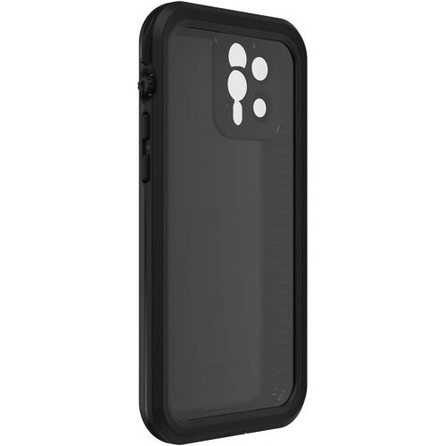  LifeProof iPhone 12 Pro FR? Series Case - BLACK, waterproof IP68, built-in screen protector, port cover protection, snaps to MagSafe