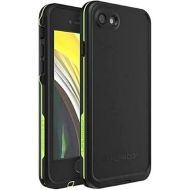 LifeProof iPhone SE (2nd gen - 2020) and iPhone 8/7 (NOT PLUS) FR? Series Case - NIGHT LITE (BLACK/LIME), waterproof IP68, built-in screen protector, port cover protection, snaps to MagSafe