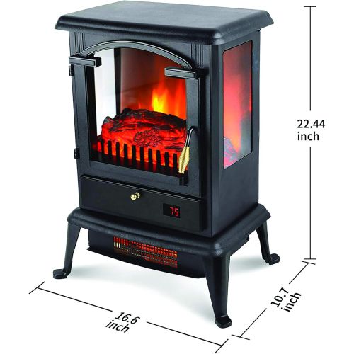  LifeSmart 3 Sided Flame View Infrared Stove Heater, PCHT1109US