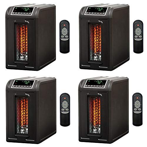  Lifesmart 3 Element 1500W Quartz Infrared Electric Room Space Heater (4 Pack)