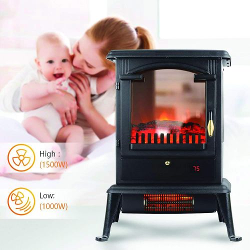  LifeSmart 3 Sided Flame View Infrared Stove Heater, PCHT1109US