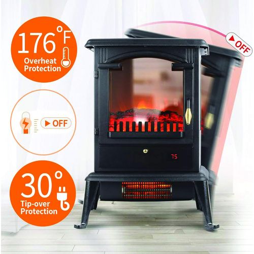  LifeSmart 3 Sided Flame View Infrared Stove Heater, PCHT1109US