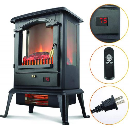  LifeSmart 3 Sided Flame View Infrared Stove Heater, PCHT1109US