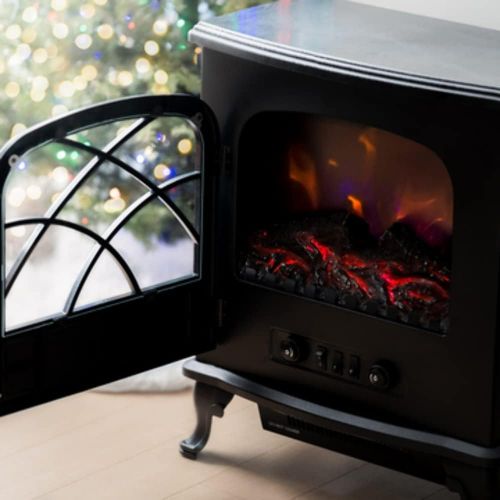  LifeSmart Infrared Electric Fireplace Stove Heater with Remote - L21.26 x W11.15 x H26.77 inches