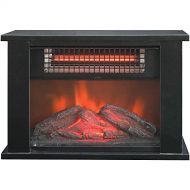 LifeSmart 1000W Tabletop Infrared Fireplace Space Heater, HT1287, Dark