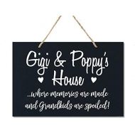[아마존핫딜][아마존 핫딜] LifeSong Milestones Grandparent Loving Memories Home Decor Gift Plaque for Grandma Grandpa Grandparents Granddad Papa Nana 8 x 12 (Gigi and Poppy Black)
