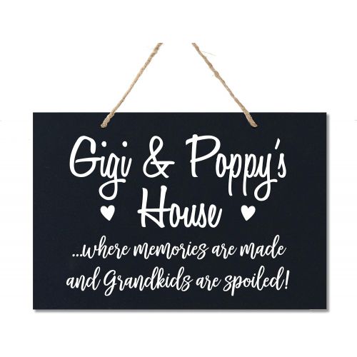  [아마존핫딜][아마존 핫딜] LifeSong Milestones Grandparent Loving Memories Home Decor Gift Plaque for Grandma Grandpa Grandparents Granddad Papa Nana 8 x 12 (Gigi and Poppy Black)