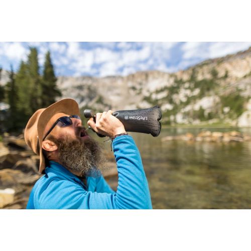  LifeStraw Flex with Collapsible Squeeze Bottle LSFX01BK01 CampSaver