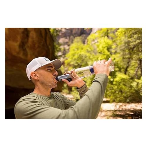  LifeStraw Peak Series - Solo Personal Water Filter for Hiking, Camping, Travel, Survival and Emergency preparedness. Removes Bacteria, parasites and microplastics, Limeade