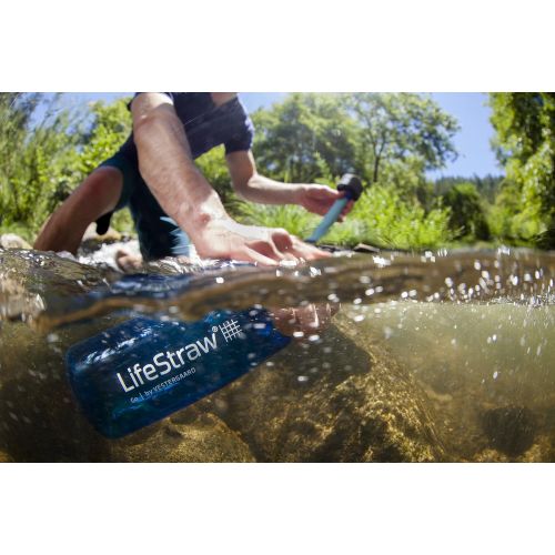  [아마존베스트]LifeStraw Go Water Filter Bottles with 2-Stage Integrated Filter Straw for Hiking, Backpacking, and Travel