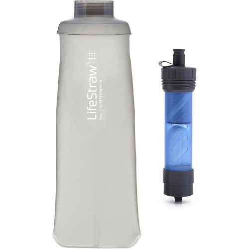  [아마존베스트]LifeStraw Flex Multi-Function Water Filter System with 2-Stage Carbon Filtration for Hiking, Camping and Emergency Preparedness