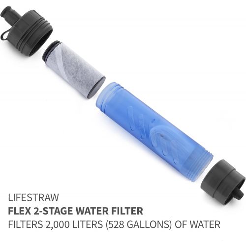  [아마존베스트]LifeStraw Flex Multi-Function Water Filter System with 2-Stage Carbon Filtration for Hiking, Camping and Emergency Preparedness