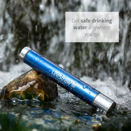  [아마존베스트]LifeStraw Steel Personal Water Filter with 2 Stage Carbon Filtration for Hiking, Camping, Travel and Emergency Preparedness