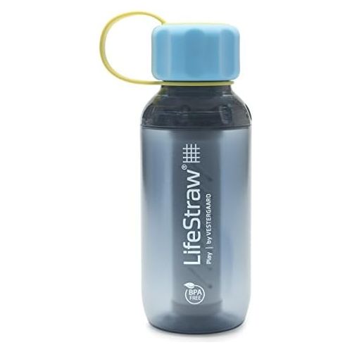  [아마존베스트]LifeStraw Play Kids Water Filter Bottle with 2-Stage Integrated Filter Straw for Safe and Clean Drinking Water