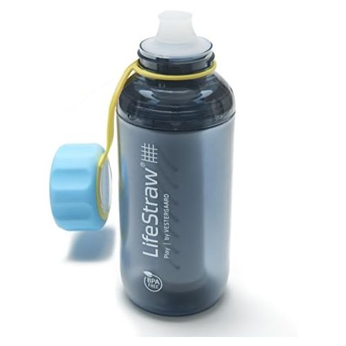  [아마존베스트]LifeStraw Play Kids Water Filter Bottle with 2-Stage Integrated Filter Straw for Safe and Clean Drinking Water