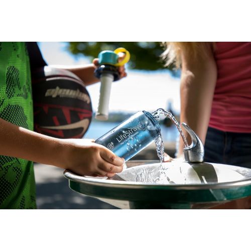  [아마존베스트]LifeStraw Play Kids Water Filter Bottle with 2-Stage Integrated Filter Straw for Safe and Clean Drinking Water