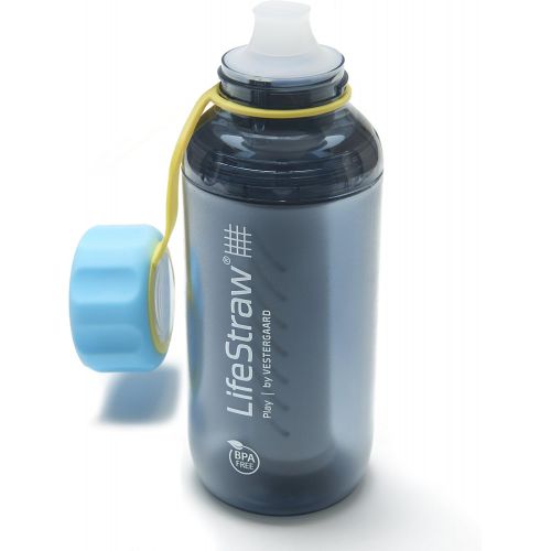  [아마존베스트]LifeStraw Play Kids Water Filter Bottle with 2-Stage Integrated Filter Straw for Safe and Clean Drinking Water