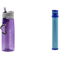 [아마존베스트]LifeStraw Go Water Bottle 2-Stage with Integrated 1 000 Liter LifeStraw Filter and Activated Carbon Purple w/ LifeStraw Go Water Bottle 2-Stage Replacement Filter, Blue